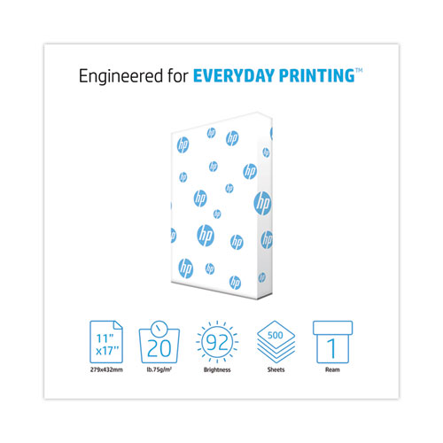 Office20 Paper, 92 Bright, 20 lb Bond Weight, 11 x 17, White, 500/Ream - Image 2