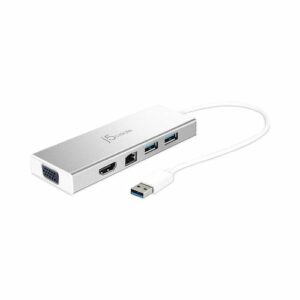 Dual Monitor Docking Station for PC/Mac, Silver