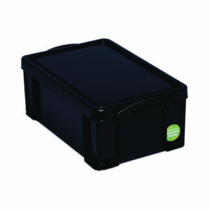 9.51 Qt. Latch Lid Storage Tote, 15.55" x 10.04" x 6.1", Solid Black