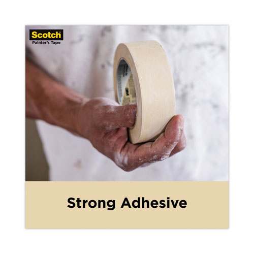Commercial-Grade Masking Tape for Production Painting, 3" Core, 1.88" x 60 yds, Natural - Image 7