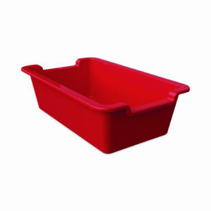 Antimicrobial Rectangle Storage Bin, Red
