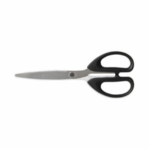 Stainless Steel Scissors, 7" Long, 2.64" Cut Length, Straight Assorted Color Handles, 2/Pack