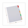 Deluxe Write-On/Erasable Tab Index, 8-Tab, 11 x 8.5, White, Assorted Tabs, 1 Set - Image 2