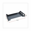 Recycled Plastic Side Load Desk Trays, 2 Sections, Legal Size Files, 16.25" x 9" x 2.75", Black - Image 2