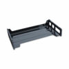 Recycled Plastic Side Load Desk Trays, 2 Sections, Legal Size Files, 16.25" x 9" x 2.75", Black - Image 7