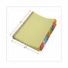 Deluxe Extended Insertable Tab Indexes, 8-Tab, 11 x 8.5, Buff, Assorted Tabs, 24 Sets - Image 2