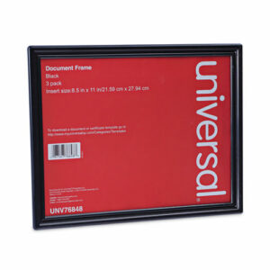 All Purpose Document Frame, 8.5 x 11 Insert, Black, 3/Pack