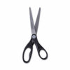 Stainless Steel Office Scissors, 7" Long, 3" Cut Length, Straight Black Handle - Image 4