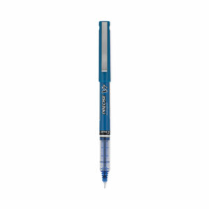 Precise V7 Rollerball Pen, Stick, Fine 0.7 mm, Blue Ink, Blue/Clear Barrel, Dozen