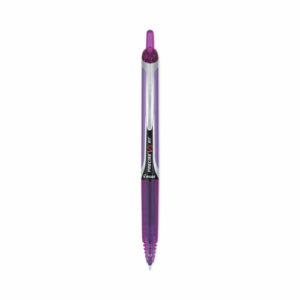 Precise V5RT Rollerball Pen, Retractable, Extra-Fine 0.5 mm, Purple Ink, Purple Barrel