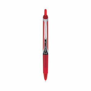 Precise V5RT Rollerball Pen, Retractable, Extra-Fine 0.5 mm, Red Ink, Red Barrel