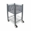 Sidekick File Cart, Metal, 1 Shelf, 1 Bin, 13.75" x 15.5" x 26.25", Matte Gray - Image 4