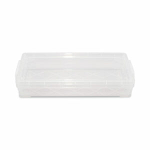 Super Stacker Pencil Box, 8.25" x 3.75" x 1.5", Clear