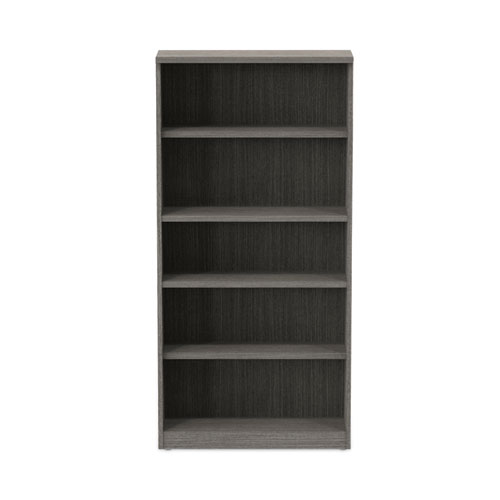Alera Valencia Series Bookcase, Five-Shelf, 31.75w x 14d x 64.75h, Gray - Image 6