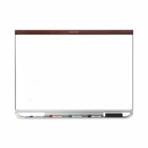 Prestige 2 DuraMax Magnetic Porcelain, 48" x 36", White Surface, Mahogany Finished Fiberboard/Plastic Frame