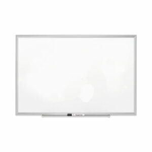 Classic Series Porcelain Magnetic Dry Erase Board, 36" x 24", White Surface, Satin Aluminum Frame