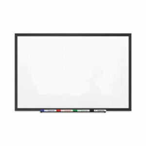 Classic Series Porcelain Magnetic Dry Erase Board, 36" x 24", White Surface, Black Aluminum Frame