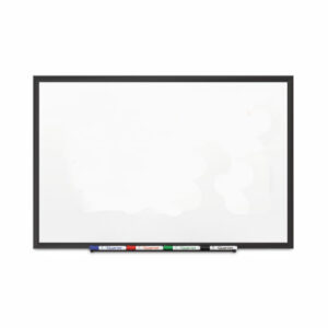 Classic Series Porcelain Magnetic Dry Erase Board, 48" x 36", White Surface, Black Aluminum Frame