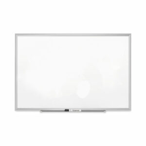 Classic Series Porcelain Magnetic Dry Erase Board, 60" x 36", White Surface, Satin Aluminum Frame