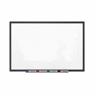 Classic Series Porcelain Magnetic Dry Erase Board, 72" x 48", White Surface, Black Aluminum Frame