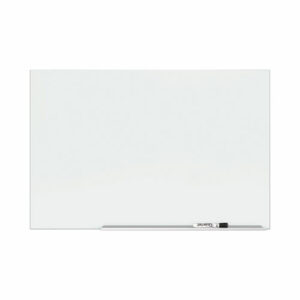 Element Framed Magnetic Glass Dry-Erase Boards, 74" x 42", White Surface, Satin Aluminum Frame