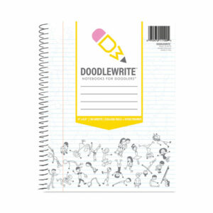 DoodleWrite Notebooks, 1-Subject, Wide/Legal Rule, White Cover, (50) 10.75 x 8.75 Sheets, 24/Carton