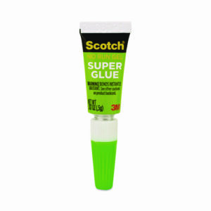 Single Use Super Glue No-Run Gel, 0.02 oz, Dries Clear, 4/Pack