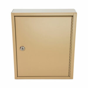 Key Lockable Key Cabinet, 60-Key, Metal, Sand, 10.63 x 3 x 12.13
