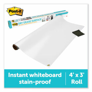 Dry Erase Surface, Laminate Film, 48" x 7 mil x 36", White