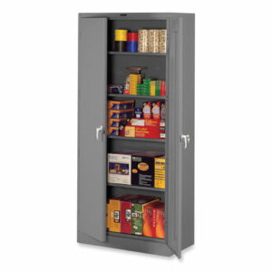 Deluxe Storage Cabinet, 36w x 18d x 78h, Medium Gray