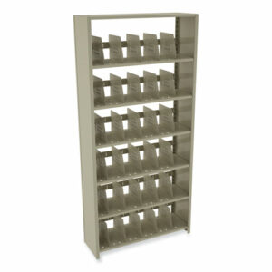 Snap-Together Steel Six-Shelf Closed Starter Set, 36w x 12d x 76h, Sand