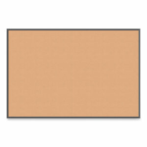 Cork Bulletin Board with Aluminum Frame, 72" x 48" (Actual Size: 70" x 47"), Tan Surface, Black Aluminum Frame