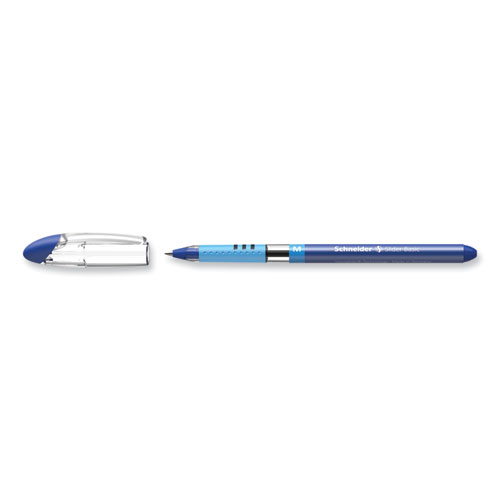 Slider Basic Ballpoint Pen, Stick, Medium 0.8 mm, Blue Ink, Blue Barrel, 10/Box - Image 5