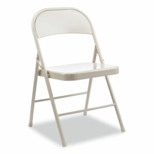Armless Steel Folding Chair, Supports Up to 275 lb, Taupe Seat, Taupe Back, Taupe Base, 4/Carton