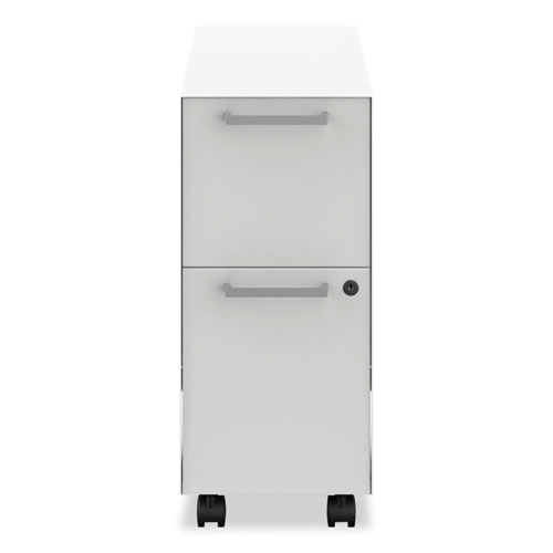 Fuse Mobile Slim Pedestal File, Left/Right, 2-Drawers: Box/File, Letter, Designer White, 10 x 23.25 x 21 - Image 2