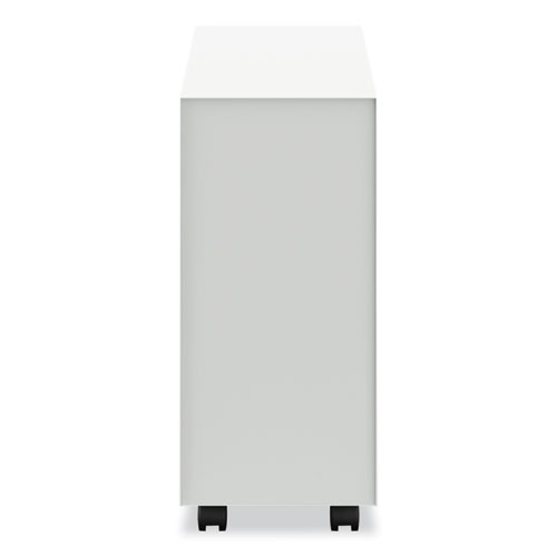 Fuse Mobile Slim Pedestal File, Left/Right, 2-Drawers: Box/File, Letter, Designer White, 10 x 23.25 x 21 - Image 4