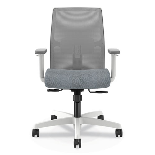 Ignition 2.0 Mid-Back Mesh Task Chair, Posture Lock, Up to 300lb, Basalt Seat, Fog Back/White Base - Image 2