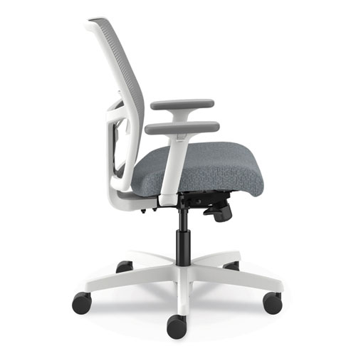 Ignition 2.0 Mid-Back Mesh Task Chair, Posture Lock, Up to 300lb, Basalt Seat, Fog Back/White Base - Image 3
