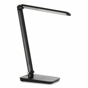 Vamp LED Wireless Charging Lamp, Multi-pivot Neck, 16.75" High, Black