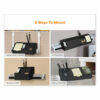 Konnect Desk Organizer and Cable Management Five-Piece Kit, Plastic, Black - Image 2