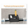 Konnect Desk Organizer and Cable Management Five-Piece Kit, Plastic, Black - Image 3