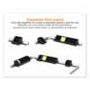 Konnect Desk Organizer and Cable Management Five-Piece Kit, Plastic, Black - Image 4
