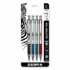 F-301 Ballpoint Pen, Retractable, Fine 0.7 mm, Assorted Ink and Barrel Colors, 4/Pack