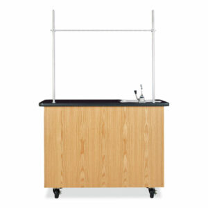 Economy Mobile Lab Table, Rectangular, 48w x 24d x 36h, Black