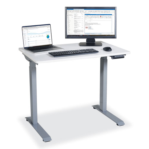 Electric Height Adjustable Standing Desk, 36 x 23.6 x 38.7 to 48.4, White - Image 2