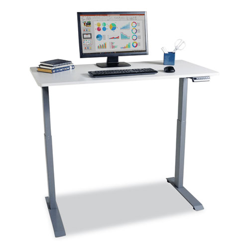 Electric Height Adjustable Standing Desk, 48 x 23.6 x 28.7 to 48.4, White - Image 3