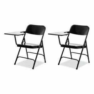 5200 Series Right-Side Tablet-Arm Folding Chair, Supports 480 lb, 17.25" Seat Height, Black, 2/Carton