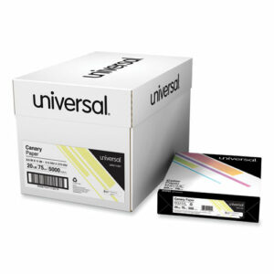 Deluxe Colored Paper, 20 lb Bond Weight, 8.5 x 11, Canary, 500 Sheets/Ream, 10 Reams/Carton