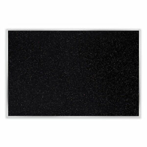 Aluminum-Frame Recycled Rubber Bulletin Boards, 96.5" x 48.5", Confetti Surface, Satin Aluminum Frame
