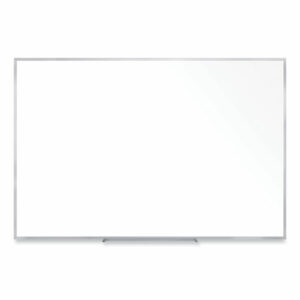 Non-Magnetic Whiteboard with Aluminum Frame, 60.63" x 36.44", White Surface, Satin Aluminum Frame